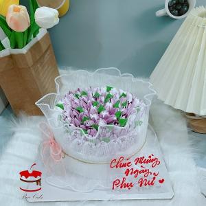 Bánh Kem Hoa Tulip Màu Tím - MK89